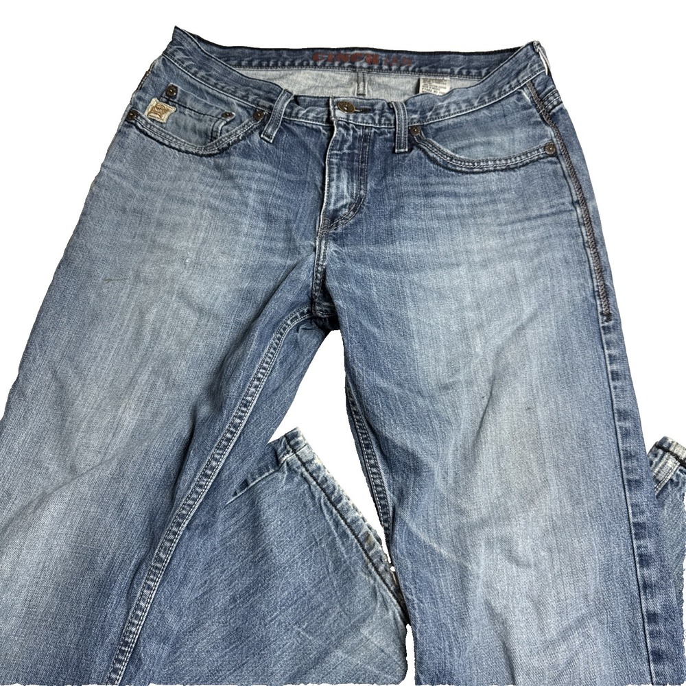 Cinch Ian Jeans Mens 33x34 Blue Medium Wash Slim Bootcut Denim cowboy